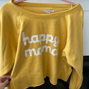 happy mama crop sweater